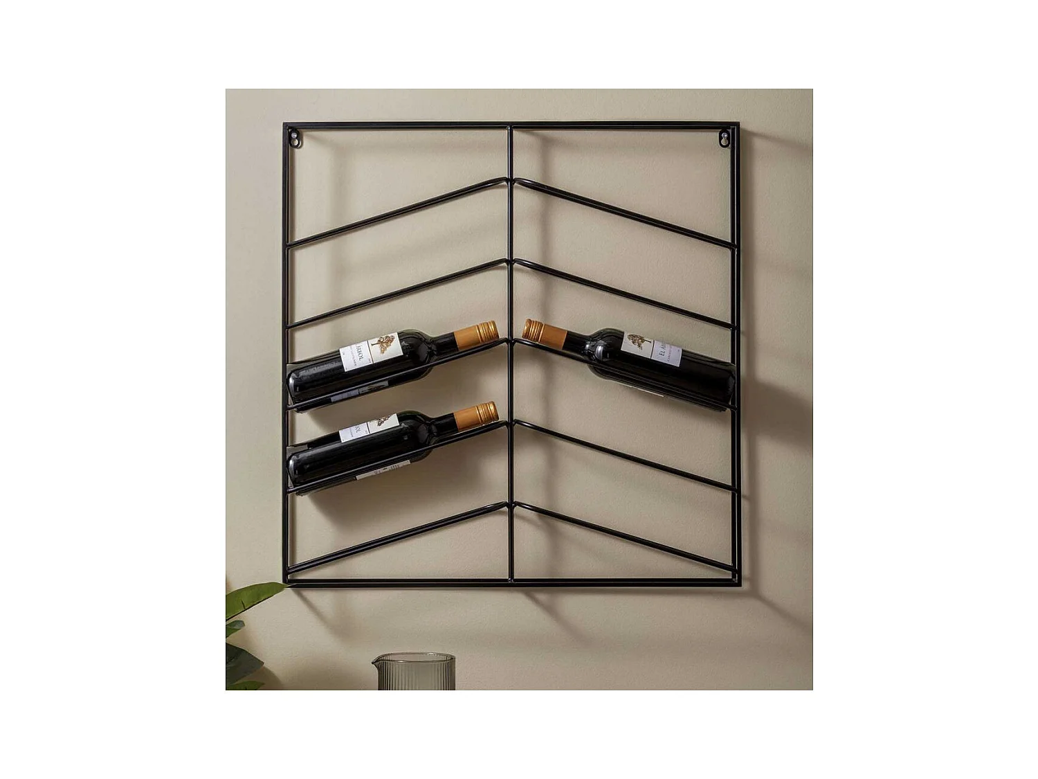 Support mural pour bouteilles de vin Cuadro