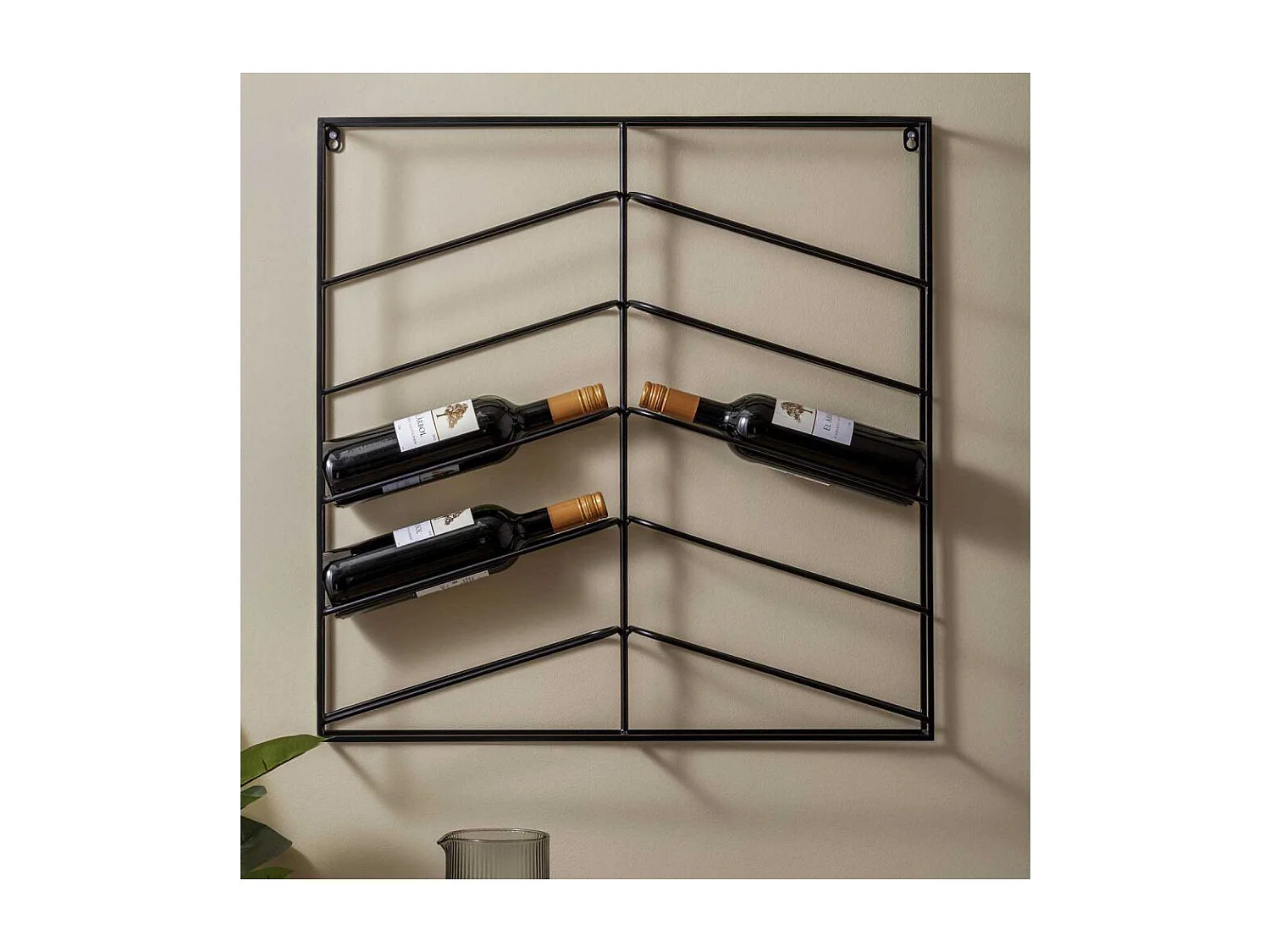 Support mural pour bouteilles de vin Cuadro