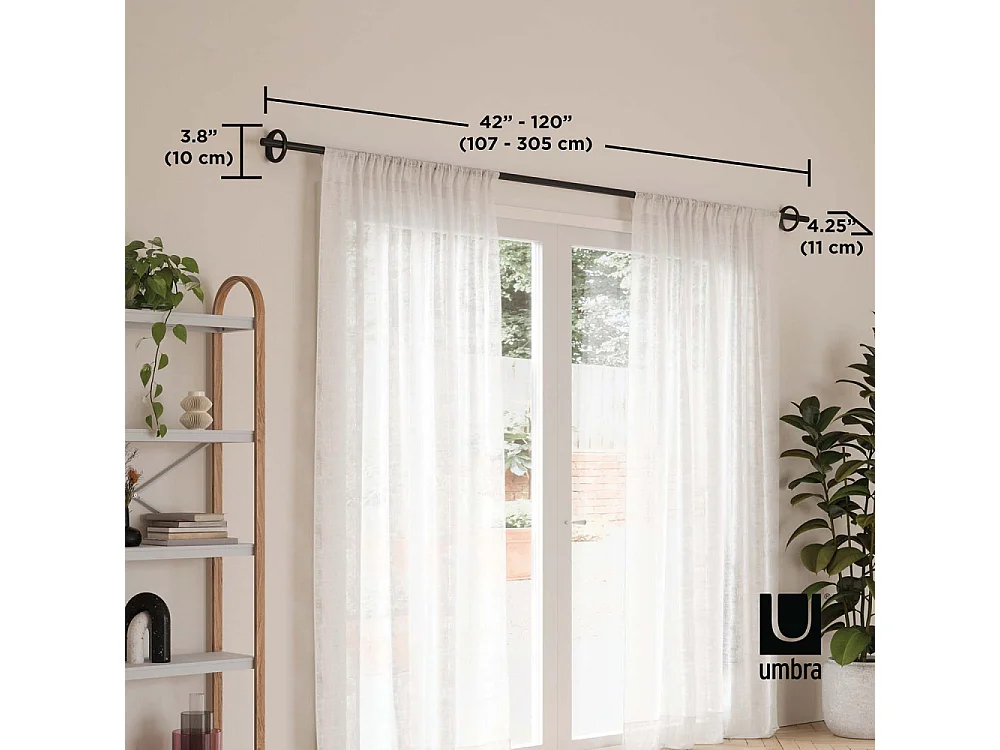 Tringle à rideaux en acier Rod