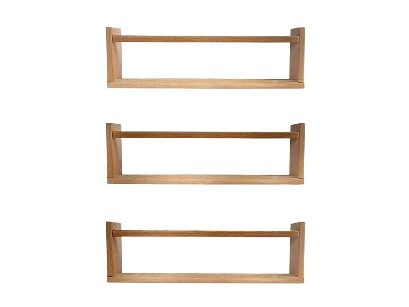 Etagère murale en pin Bly 3 étagères simples