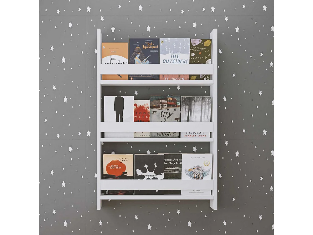 Bibliothèque murale en aggloméré Artemis 3 étagères : 60x10x90