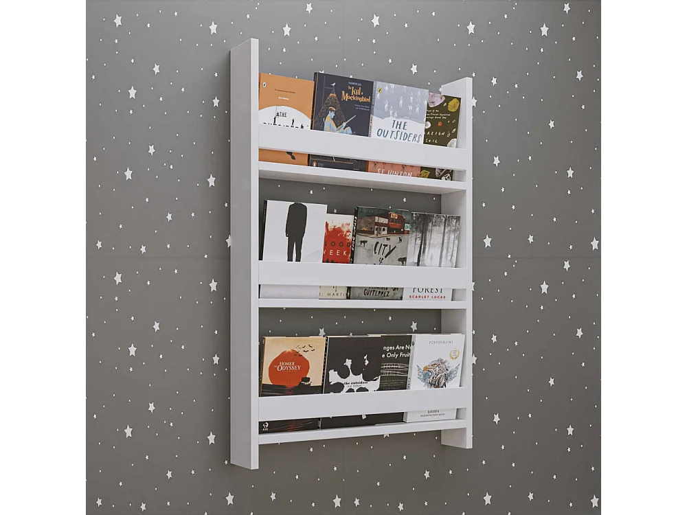 Bibliothèque murale en aggloméré Artemis 3 étagères : 60x10x90