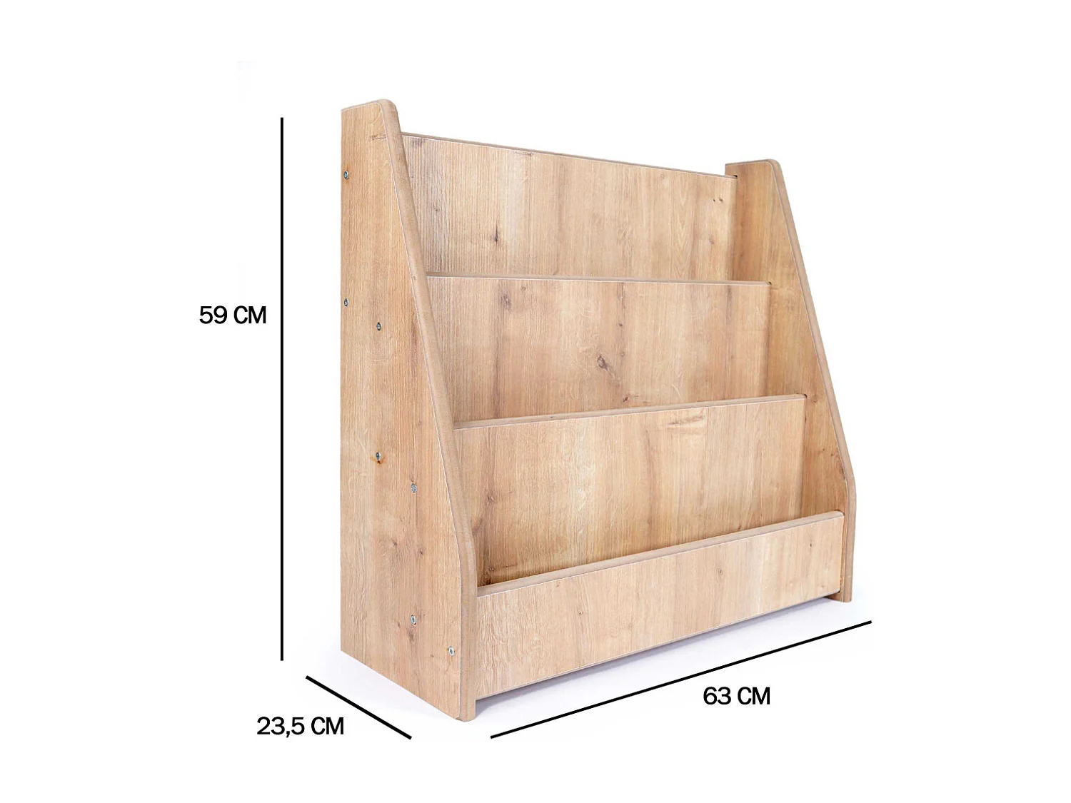 Estante modular premium de MDF de roble - Sistema de montaje en pared de 10 piezas