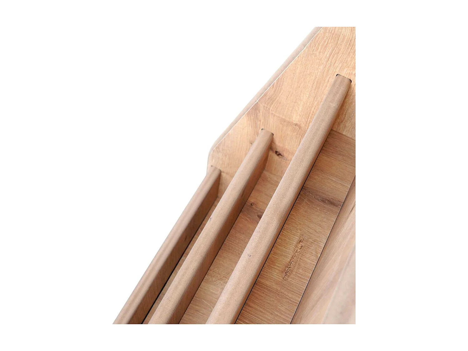 Estante modular premium de MDF de roble - Sistema de montaje en pared de 10 piezas