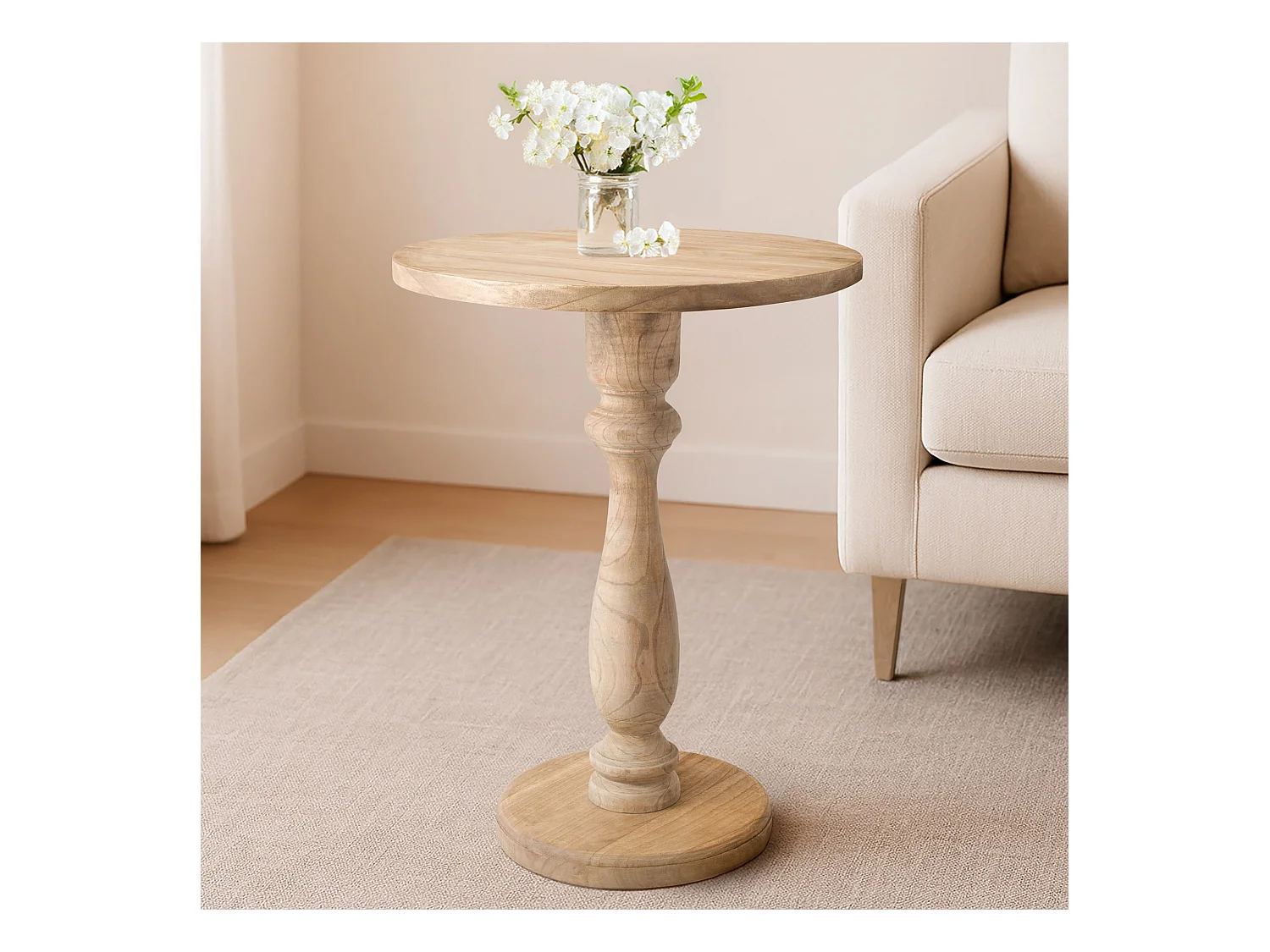Table d'appoint - rond Ø 50 cm - Bois - Nature - Adamsville