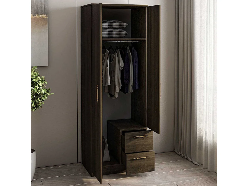 Armoire 2 portes, 2 tiroirs Merlin