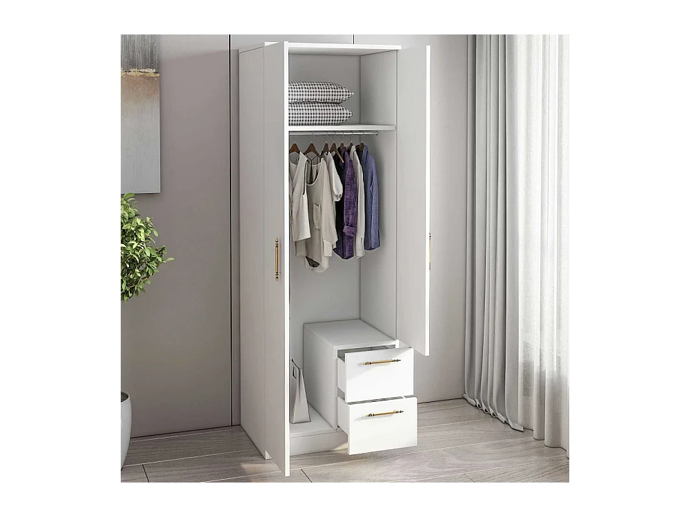 Armoire 2 portes, 2 tiroirs Merlin