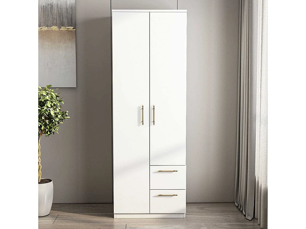 Armoire 2 portes, 2 tiroirs Merlin