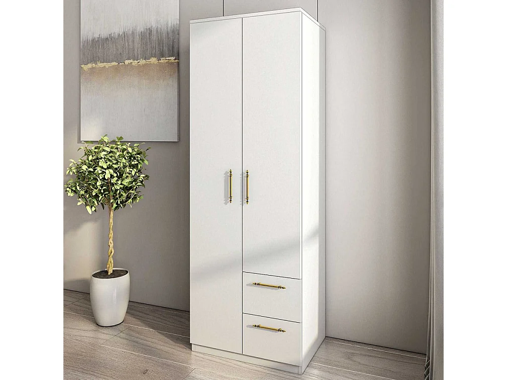 Armoire 2 portes, 2 tiroirs Merlin