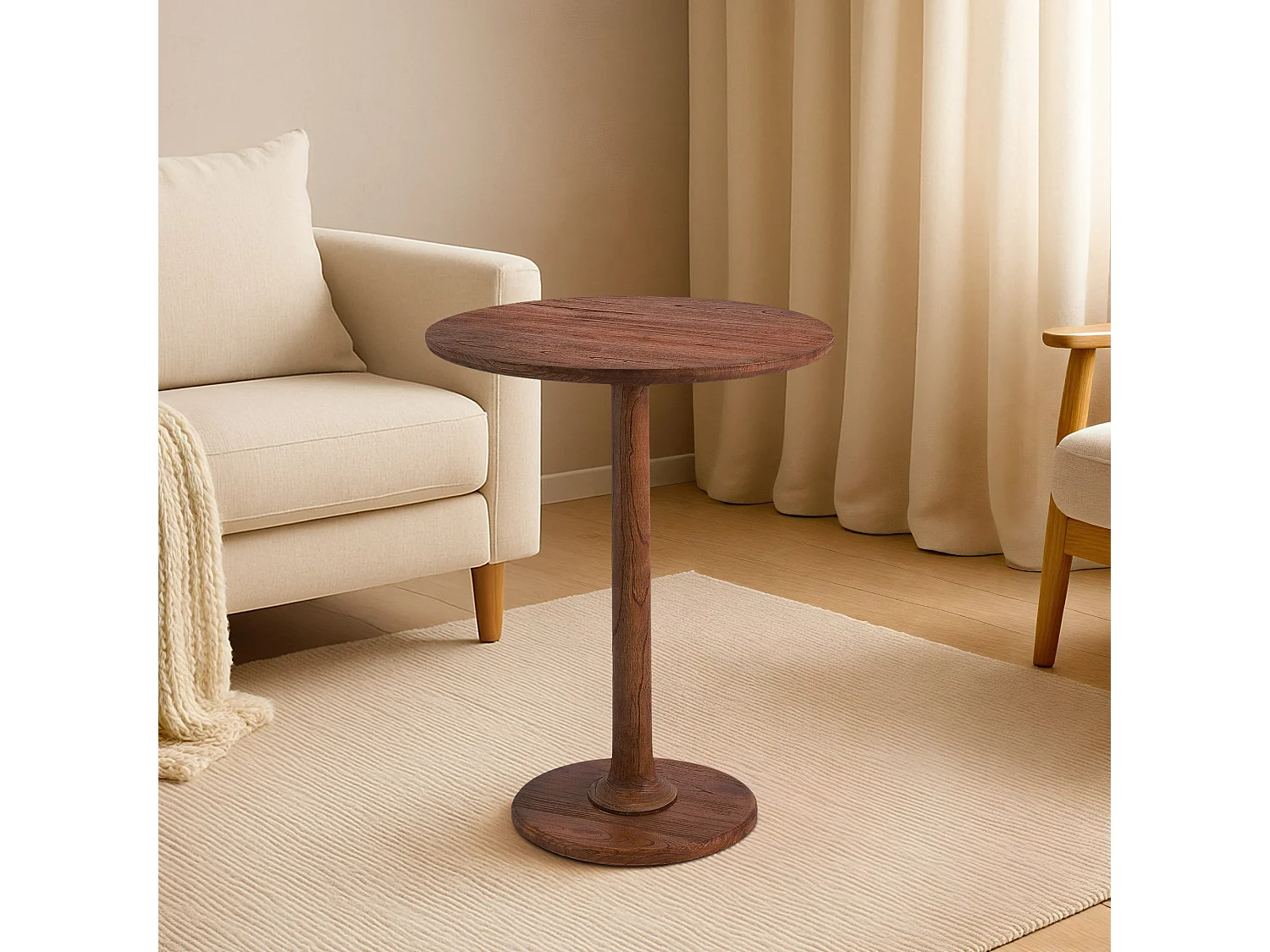 Table d'appoint - rond Ø 60 cm - Bois - Marron - Farragut