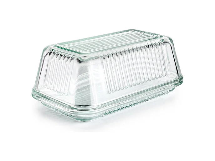 Beurrier verre vintage 17x10 cm