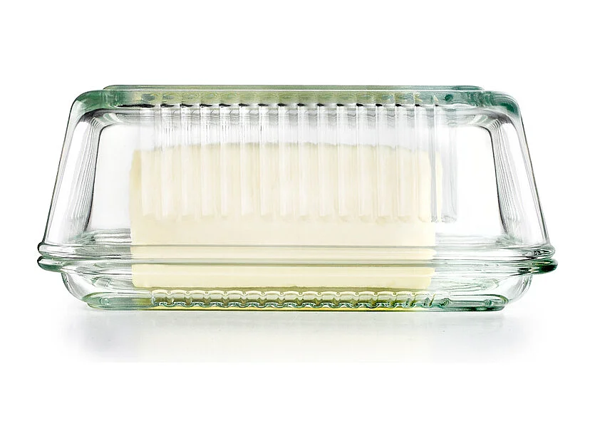 Beurrier verre vintage 17x10 cm