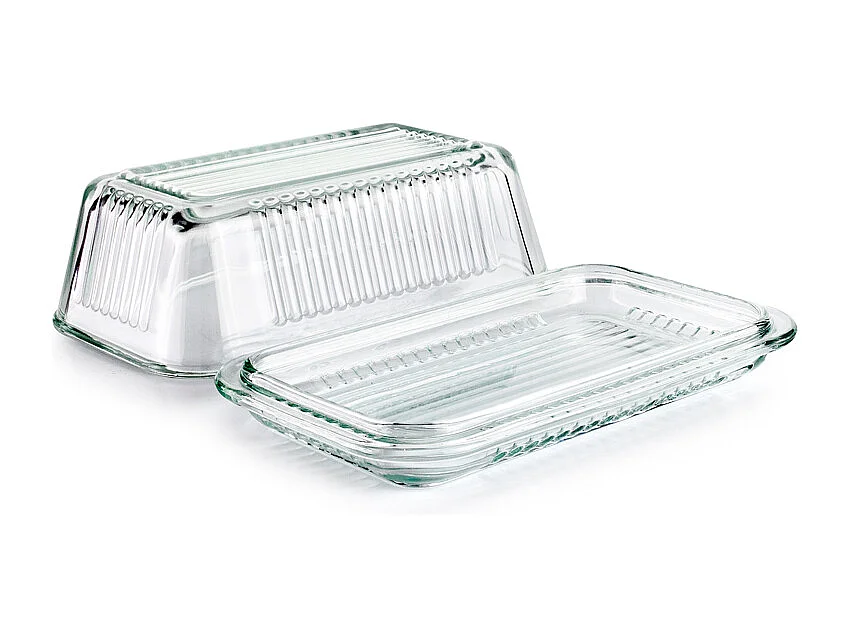 Beurrier verre vintage 17x10 cm