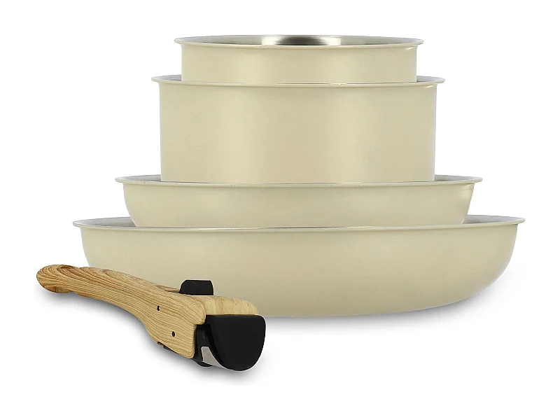 Menastyl - Set 5 Pieces Easynox En Acier Inoxydable Et Aluminium Ecume