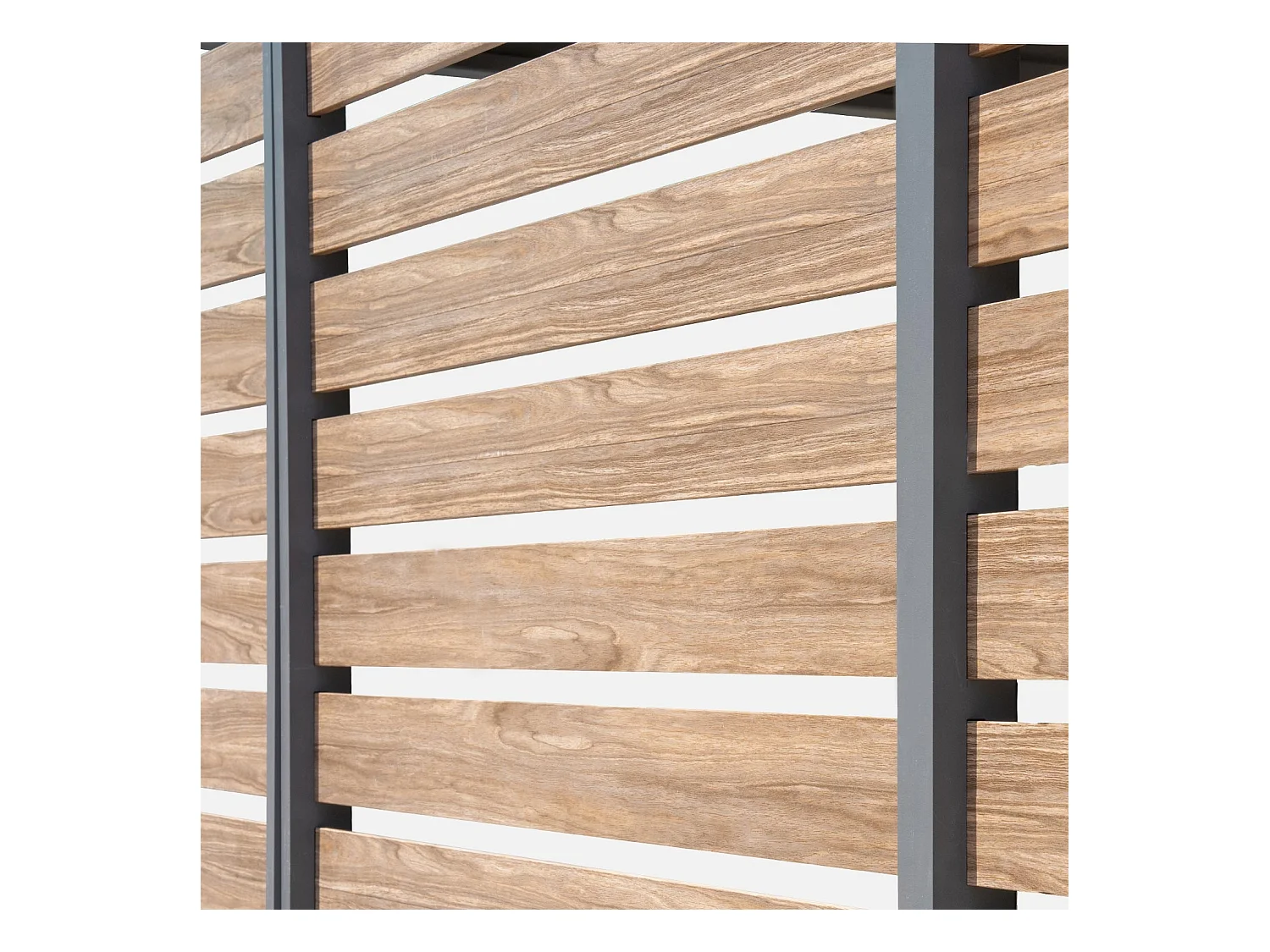 Persienne 100 cm pour pergola bioclimatique Triomphe aluminium effet bois anthracite