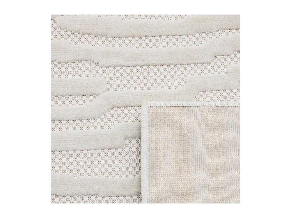 Tapis intérieur extérieur en polypropylène Fira 990 blanc 290 x 200 cm