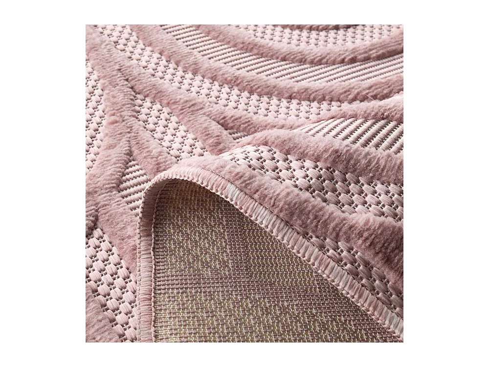 Tapis intérieur extérieur en polypropylène Fira 985 Rose 290 x 200 cm