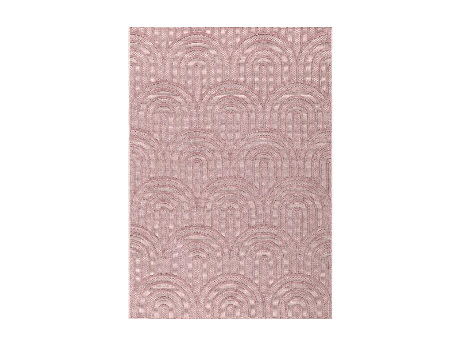 Tapis intérieur extérieur en polypropylène Fira 985 Rose 290 x 200 cm