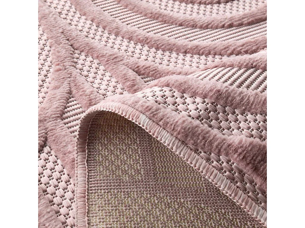 Tapis intérieur extérieur en polypropylène Fira 985 Rose 290 x 200 cm