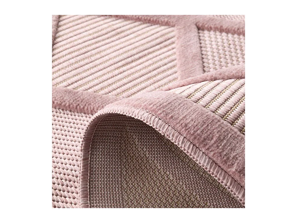 Tapis intérieur extérieur en polypropylène Fira 991 rose 300 x 80 cm