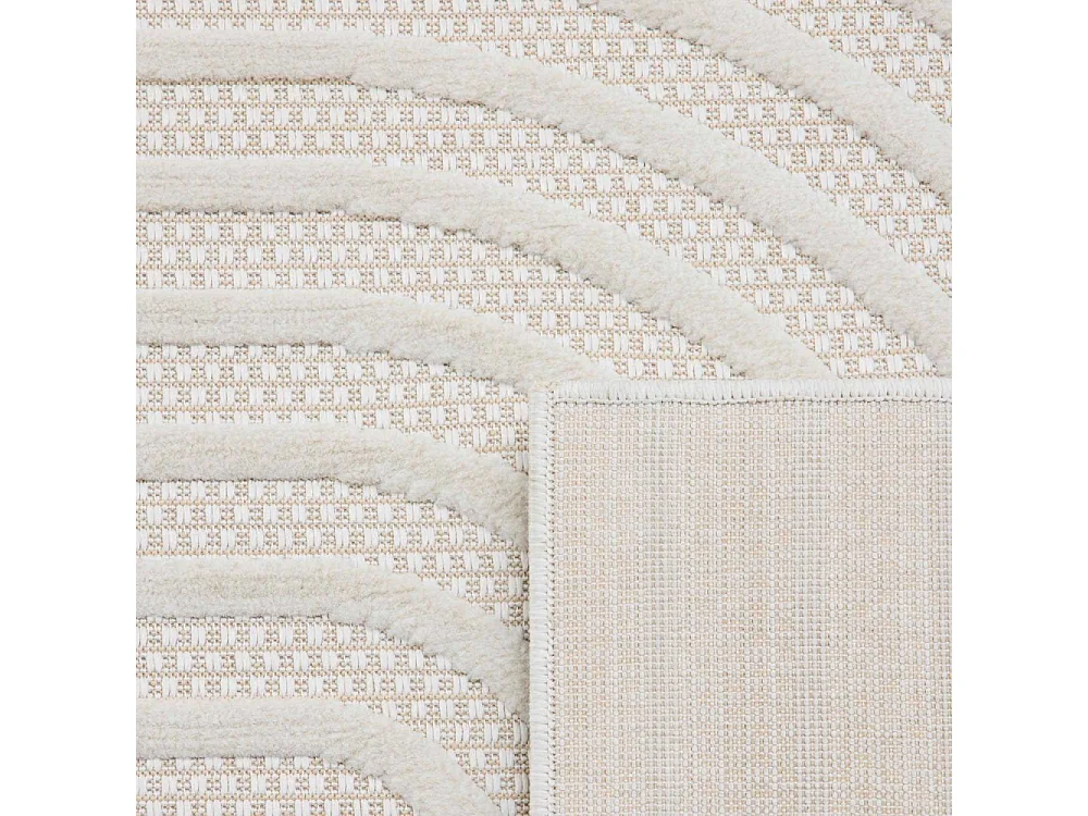 Tapis intérieur extérieur en polypropylène Fira 986 blanc 300 x 80 cm