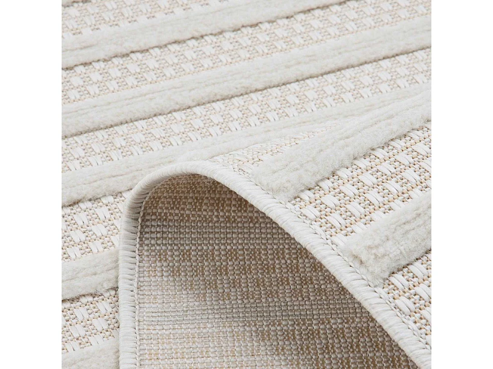 Tapis intérieur extérieur en polypropylène Fira 986 blanc 300 x 80 cm