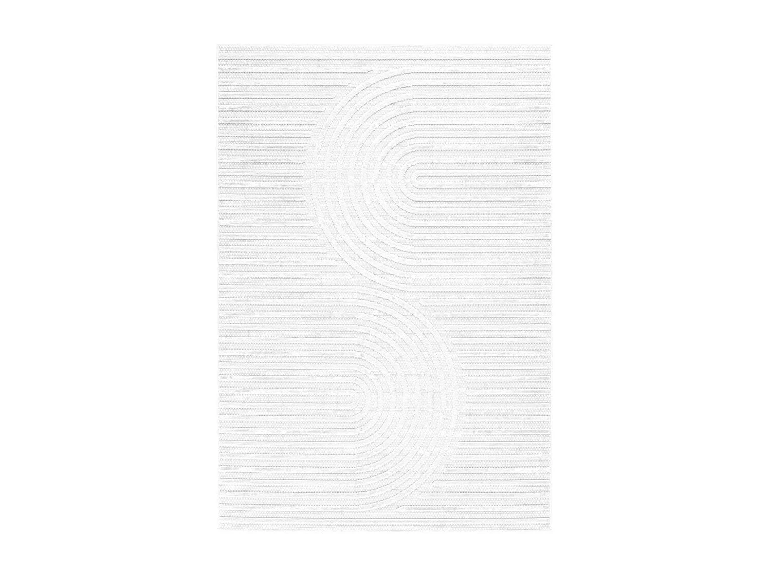 Tapis intérieur extérieur en polypropylène Fira 986 blanc 300 x 80 cm