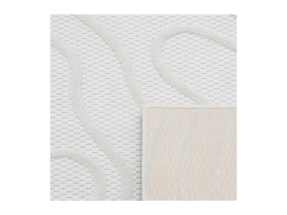 Tapis intérieur extérieur en polypropylène Fira 988 blanc 290 x 200 cm