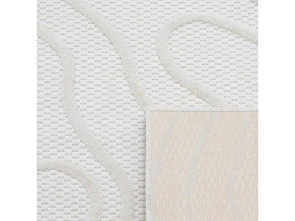 Tapis intérieur extérieur en polypropylène Fira 988 blanc 290 x 200 cm