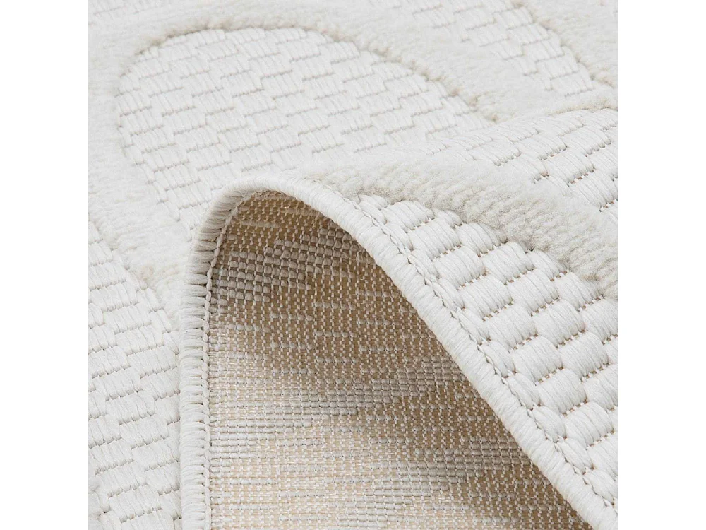 Tapis intérieur extérieur en polypropylène Fira 988 blanc 290 x 200 cm