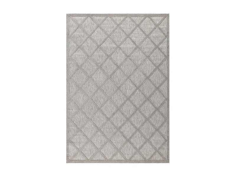 Tapis intérieur extérieur en polypropylène Fira 991 gris 290 x 200 cm