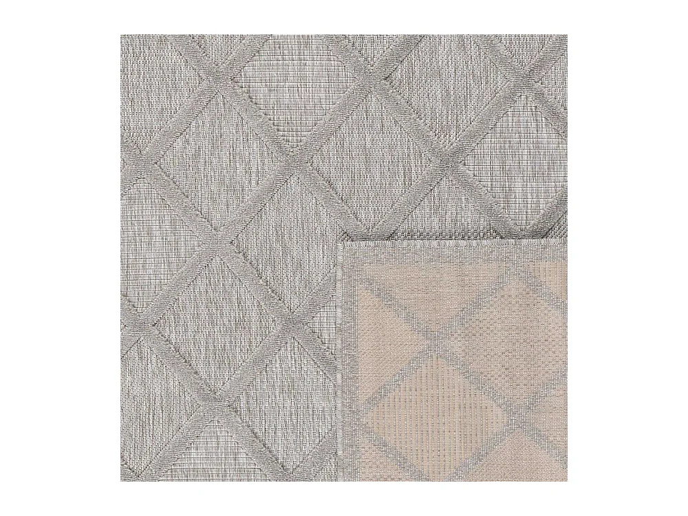 Tapis intérieur extérieur en polypropylène Fira 991 gris 290 x 200 cm