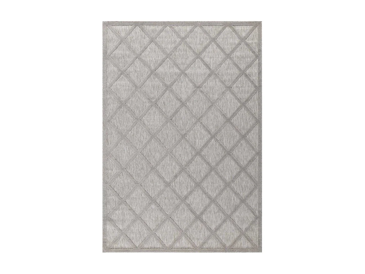 Tapis intérieur extérieur en polypropylène Fira 991 gris 290 x 200 cm