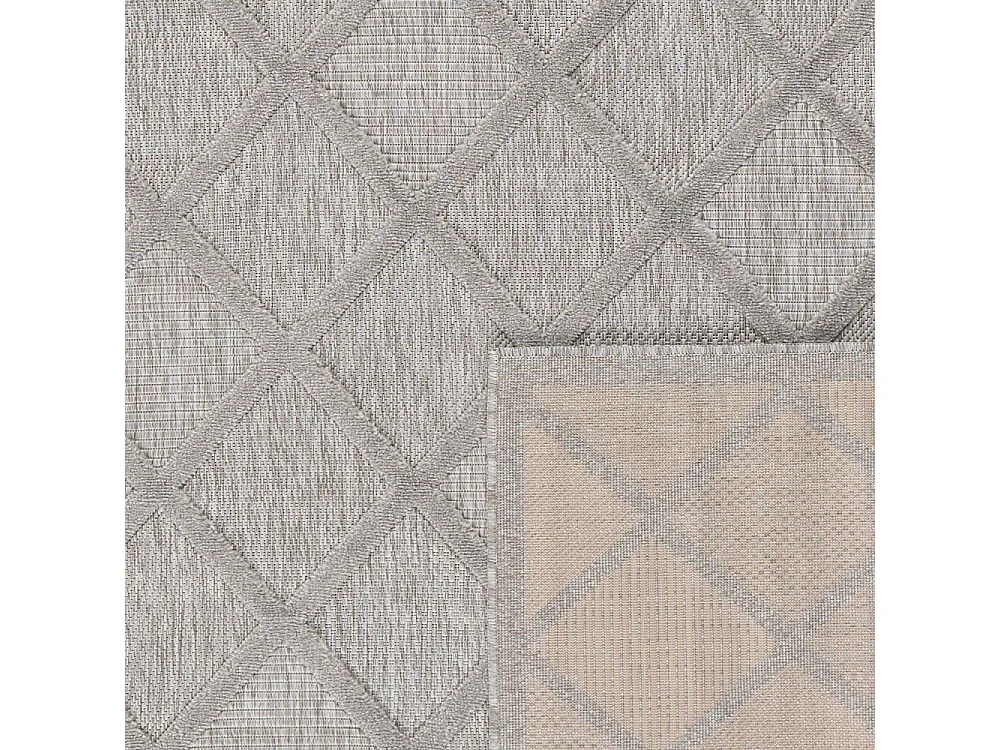 Tapis intérieur extérieur en polypropylène Fira 991 gris 290 x 200 cm