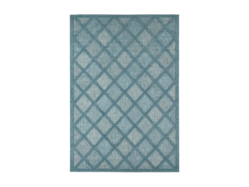 Tapis intérieur extérieur en polypropylène Fira 991 turquoise 300 x 80 cm