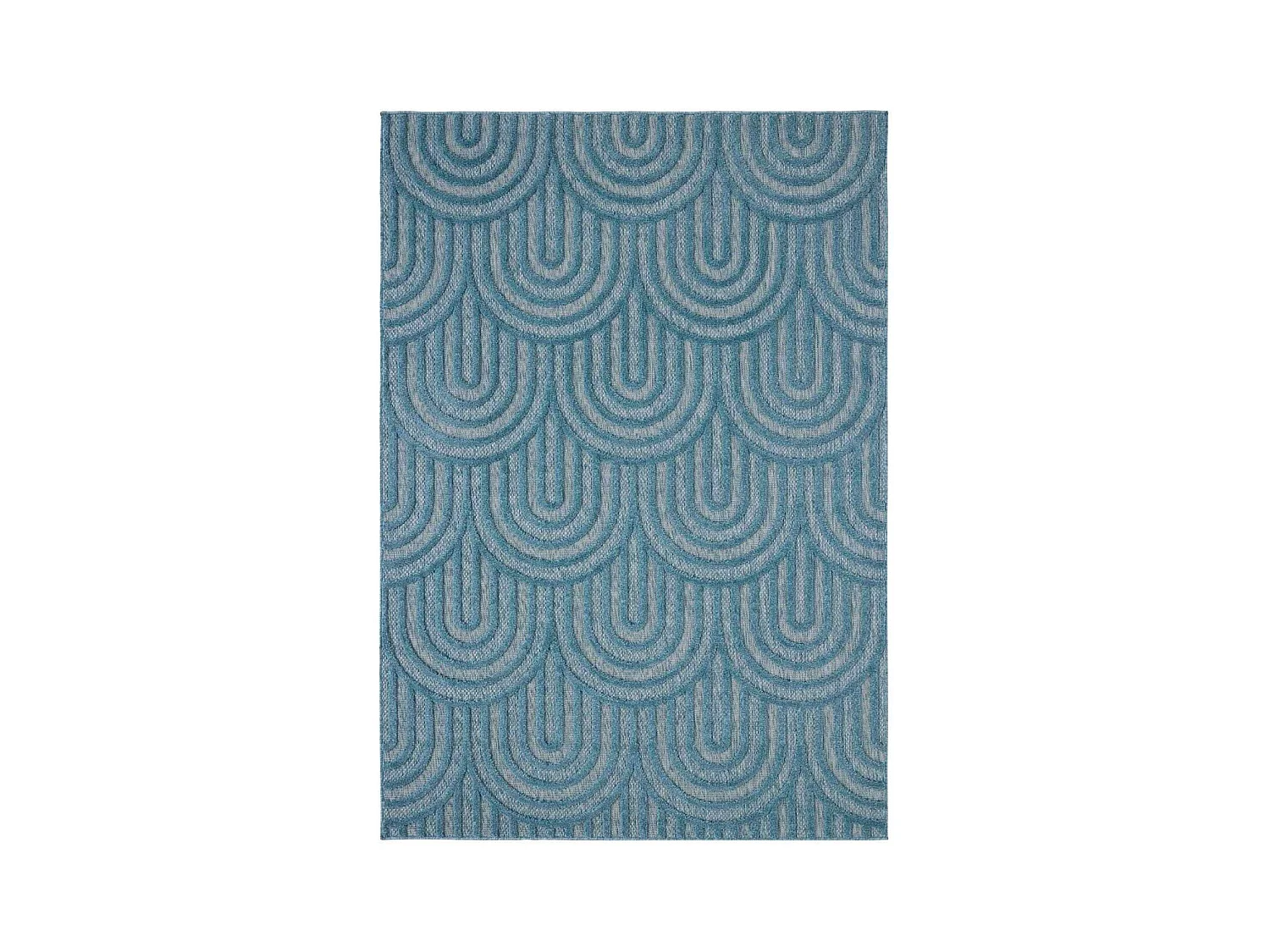 Tapis intérieur extérieur en polypropylène Fira 985 turquoise 300 x 80 cm