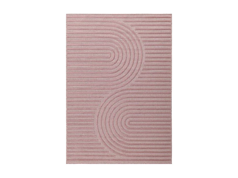 Tapis intérieur extérieur en polypropylène Fira 986 rose 290 x 200 cm