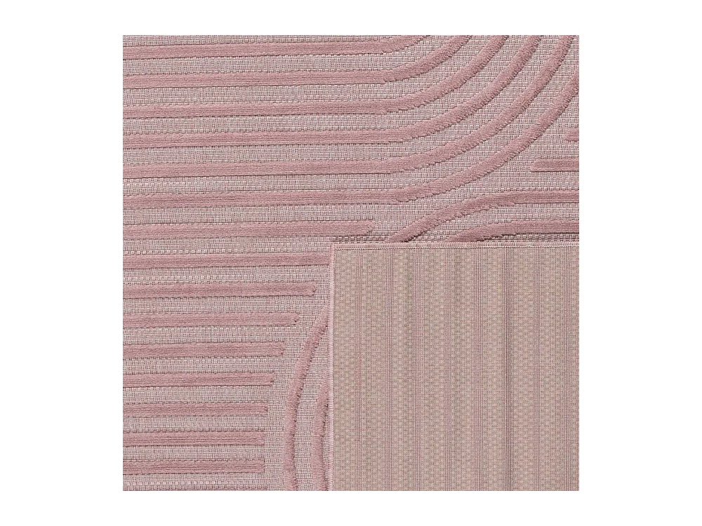 Tapis intérieur extérieur en polypropylène Fira 986 rose 290 x 200 cm