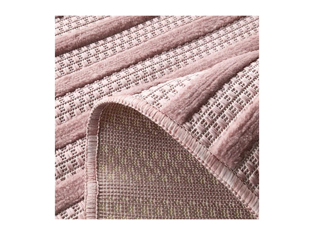 Tapis intérieur extérieur en polypropylène Fira 986 rose 290 x 200 cm