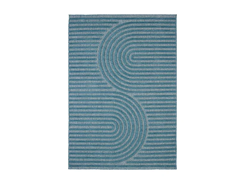 Tapis intérieur extérieur en polypropylène Fira 986 turquoise 300 x 80 cm