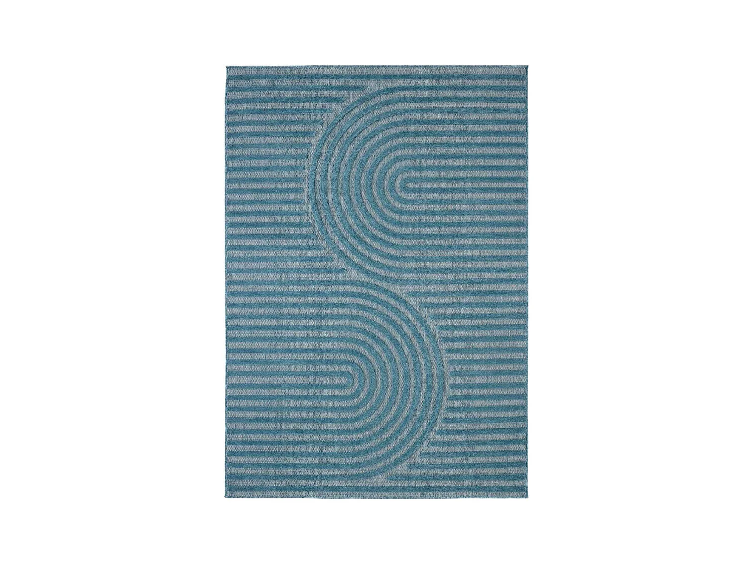 Tapis intérieur extérieur en polypropylène Fira 986 turquoise 300 x 80 cm