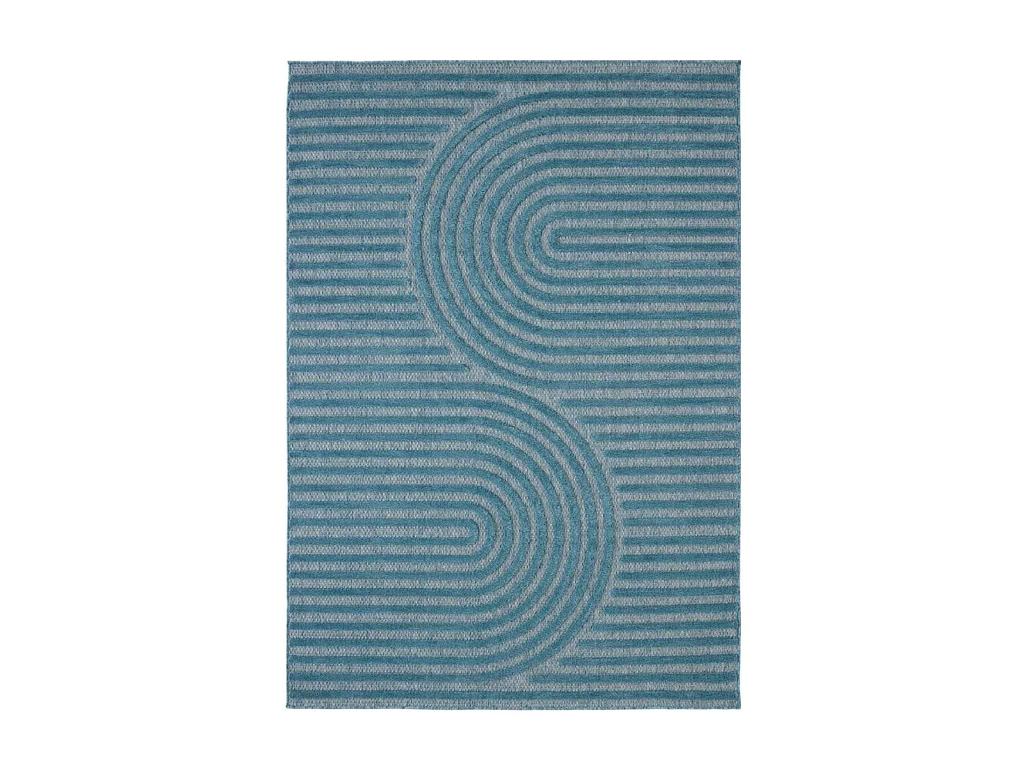 Tapis intérieur extérieur en polypropylène Fira 986 turquoise 300 x 80 cm
