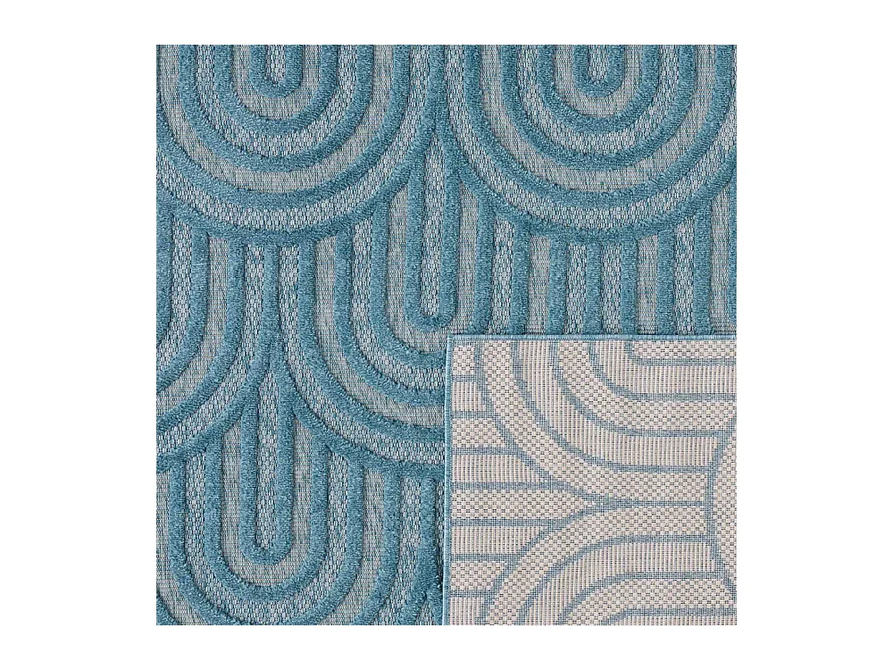 Tapis intérieur extérieur en polypropylène Fira 985 turquoise 150 x 80 cm