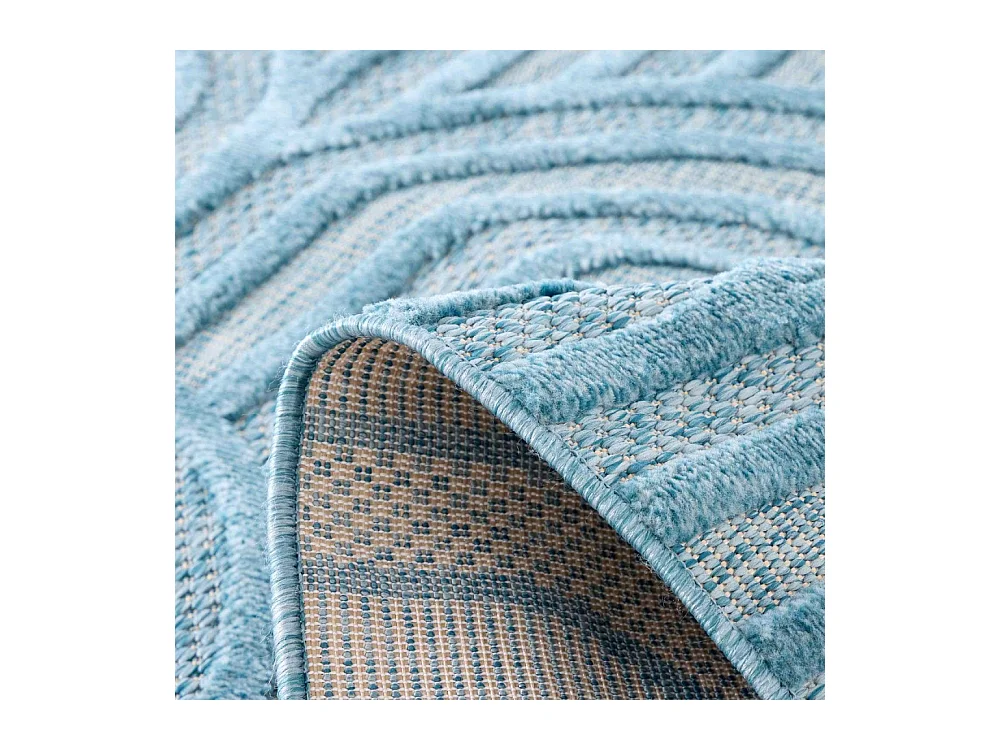 Tapis intérieur extérieur en polypropylène Fira 985 turquoise 150 x 80 cm