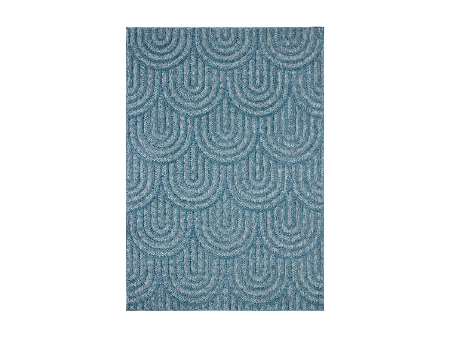 Tapis intérieur extérieur en polypropylène Fira 985 turquoise 150 x 80 cm