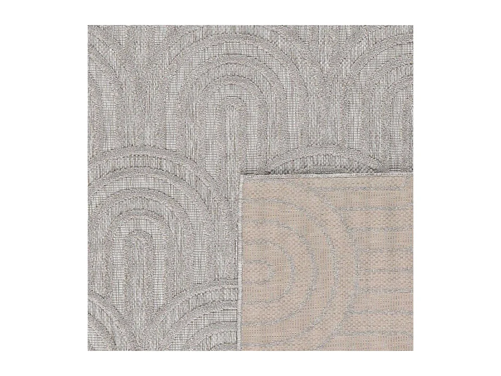Tapis intérieur extérieur en polypropylène Fira 985 gris 290 x 200 cm
