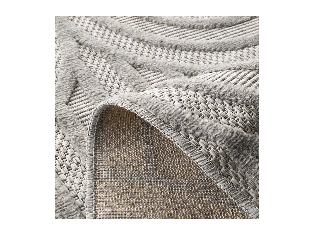 Tapis intérieur extérieur en polypropylène Fira 985 gris 290 x 200 cm