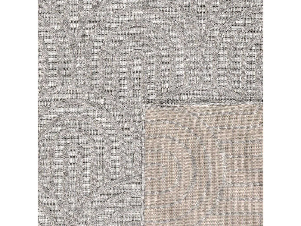 Tapis intérieur extérieur en polypropylène Fira 985 gris 290 x 200 cm
