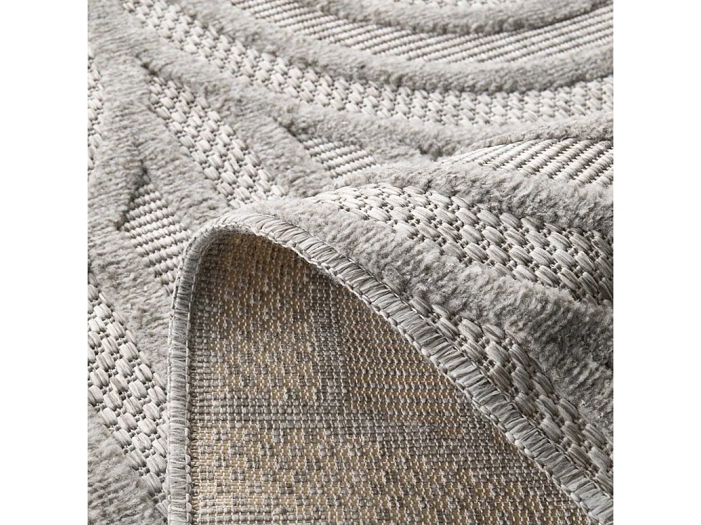 Tapis intérieur extérieur en polypropylène Fira 985 gris 290 x 200 cm