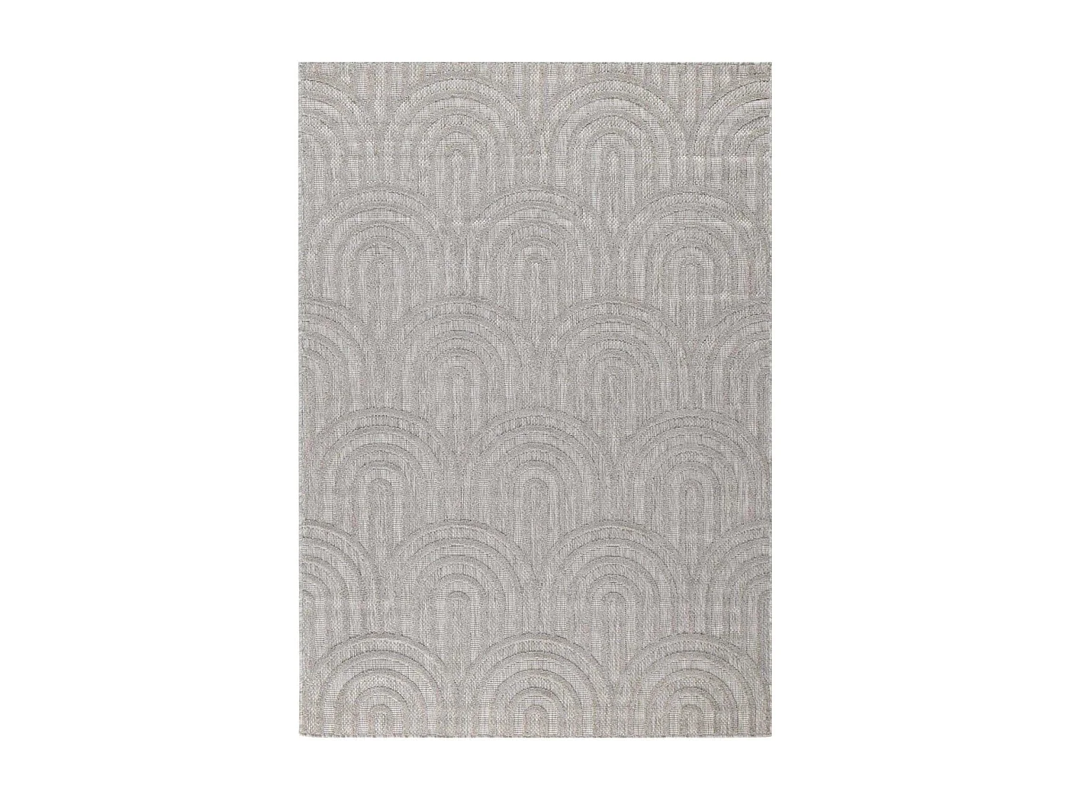 Tapis intérieur extérieur en polypropylène Fira 985 gris 300 x 80 cm
